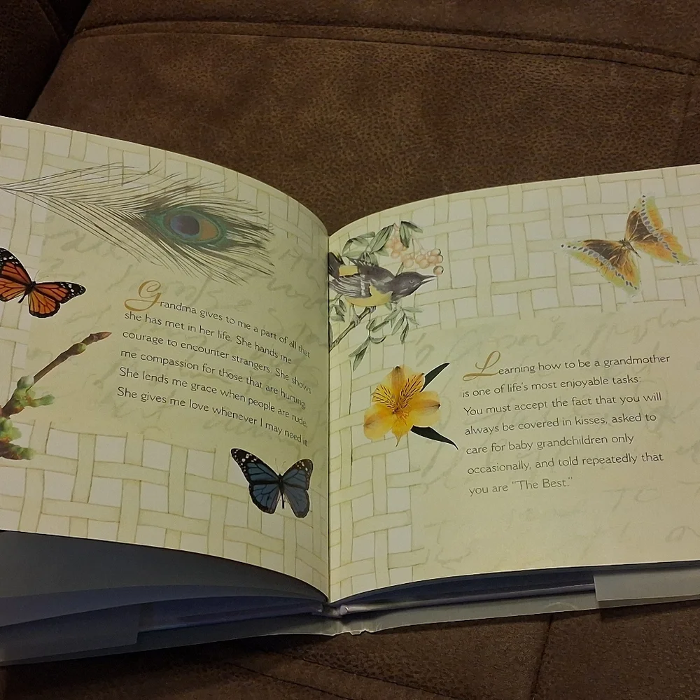 Grandmother Sentiment Book with Floral Design